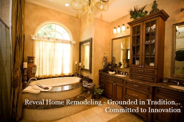 From small guest baths and cabanas to oversize masters, Reveal Home Remodeling specializes in beautiful bathroom design and inst