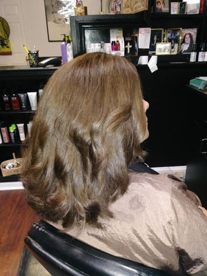 Hair color done at Renees.