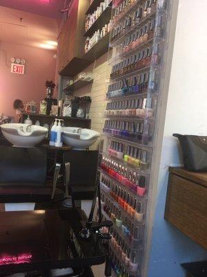 Pretty large selection of nail polish