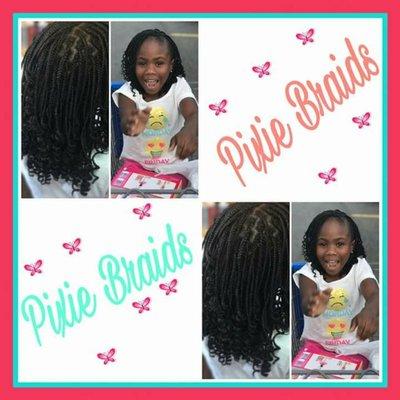 Kids Pixie Braids ( Kid Friendly Style)