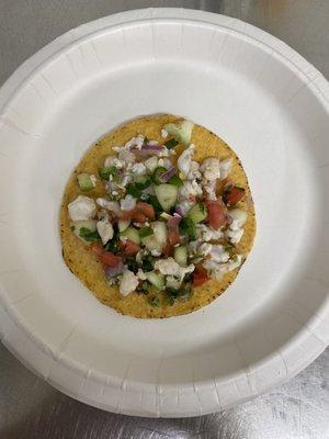 Ceviche tostada