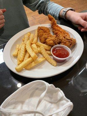 Chicken tenders and fries