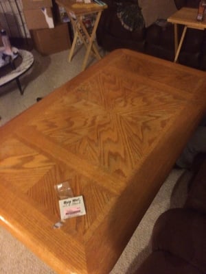 Pop-up coffee table. Marked $39.99--purchased for 1/2 off on Flash Sale!