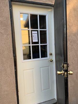 Security gate and door installation