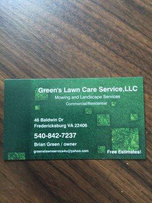 Green's Lawn Care Service