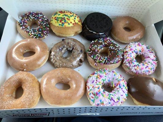 Dozen wimpy doughnuts. So small