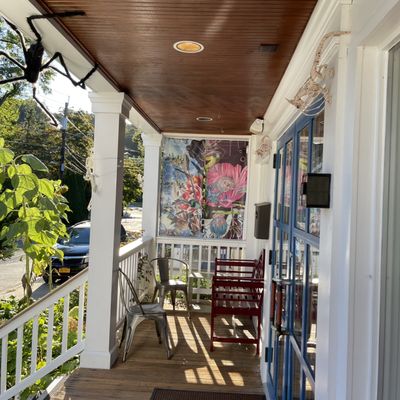 Outdoor seating on our porch or take away only