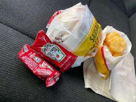 Sausage and egg biscuit combo