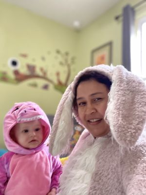 My little dinosaur with me(Bunny)