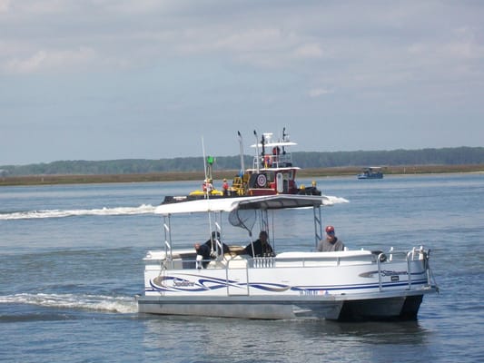 Returning from a great day fishing with calm winds and water!