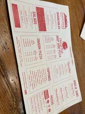 Temp menu