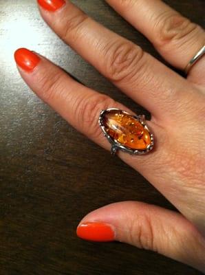 Amber ring