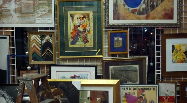 Inside - we have already framed art, posters, and lithographs for immediate purchase!