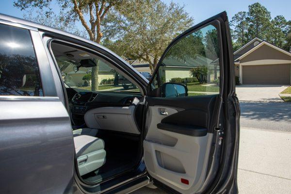 Inside passenger door