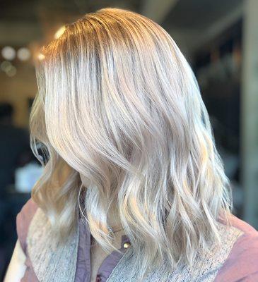 Blonde with a subtle blush tone