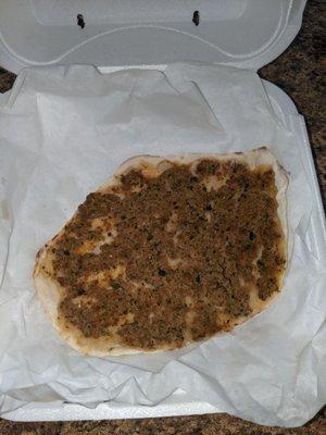 Turkish pizza or Turkish lahmacun.