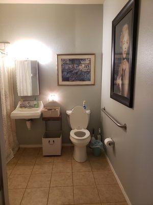 Wheelchair accessible bathroom.