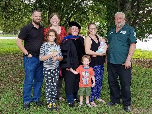 Benny, Senior Technician (Retired ASE Master), and his family.