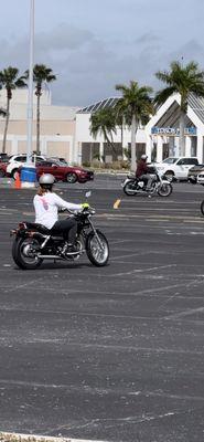 Hubby and I riding through the course. Photo credit to Papi - thank you!