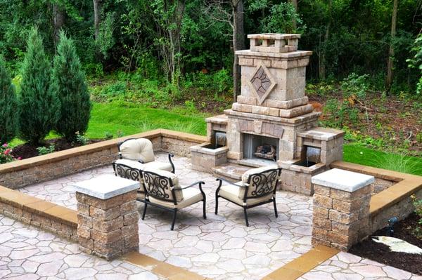 Award-winning hardscape design, outdoor fireplaces and fire pits www.daalexander.com