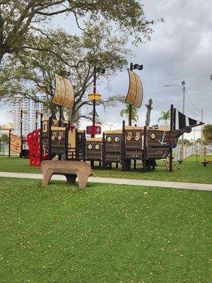 Pirate ship to climb around in