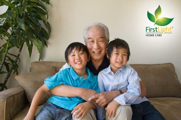 Our FirstLight Home Care caregivers are compassionate, attentive and loving to all family members!