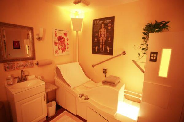 Our cozy treatment room featuring the Angel of Water