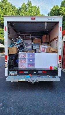 Contents loaded up from a 10' unit.