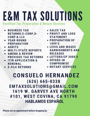 E & M Tax Solutions