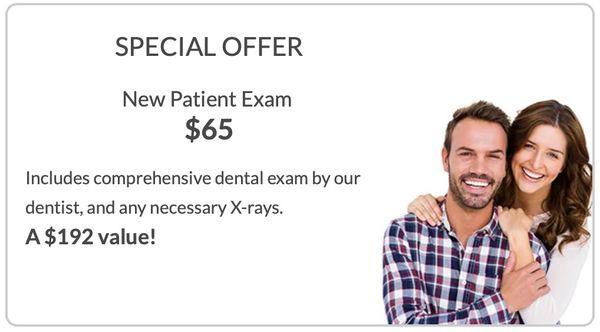 New Patient Exam Special Offer