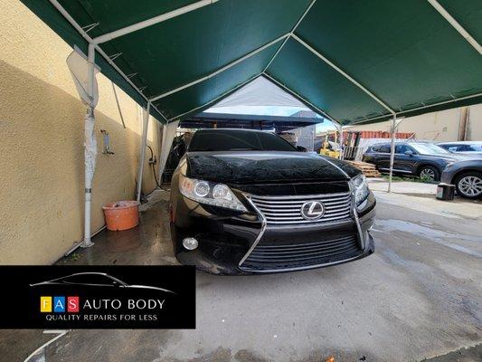 complete auto body collision repair job