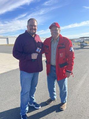 Charley Belcher and Jim Crawford at the Car show