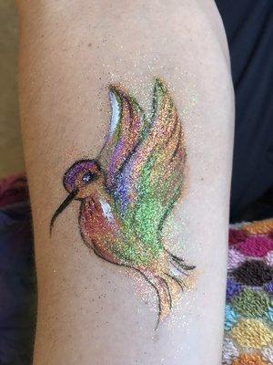 Hummingbird face paint