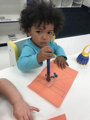 Z is for Zebra, Zero, and Zoo! Our Twaddler classroom working on the letter Z!