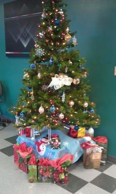 Christmas tree at the Hair Factory