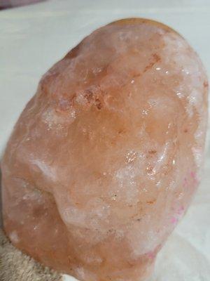 All I know is it says that it's a pink headlight salt rock I was wondering if it's a crystal or not and how much they're worth I'm trying to