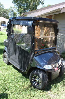 This is what if finally ended up with after sending $1300 of my own money to Elite Enclosures.  Never got a penny back from Custom Golf Cart