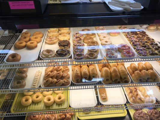 Selection of donuts and "pig in the blanket"...