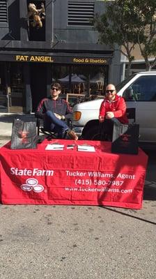 Giving out reusable shopping totes at the O'Farrell street Farmers market every Saturday. Come say, Hi!