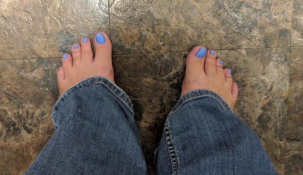 12/5/2018 Male client. Went with blue today. Excellent pedicure.