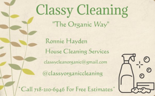 Book your free estimate with Classy Cleaning The Organic Way Today!