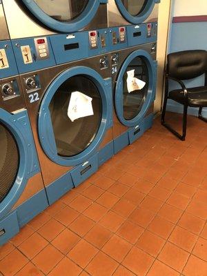 Large capacity dryers out of service