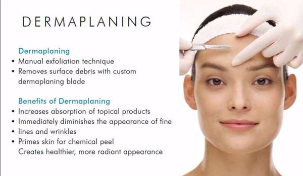 Dermaplaning is a skin resurfacing procedure used to remove a micro-thin top layer of the skin, (dead epidermal cells) and vellous hair.