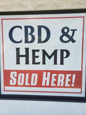 CBD & HEMP SOLD HERE SIGN