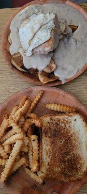 Haystack and shaved steak sandwich