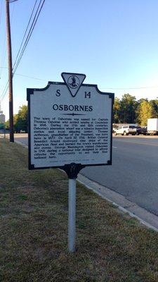 Osbornes Historical Marker