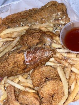 Over fried fish cooked bogus