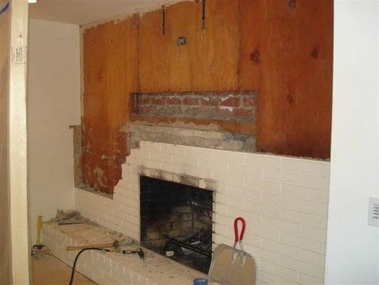 Demo Old Fireplace