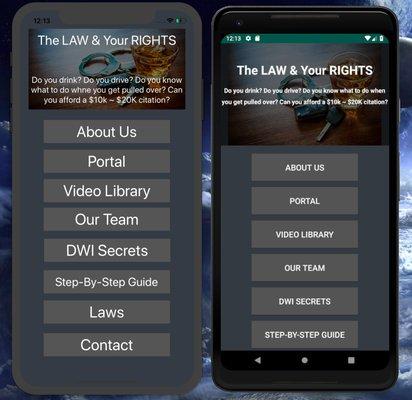 Attorney Android & iPhone application using Android Studio & X-Code