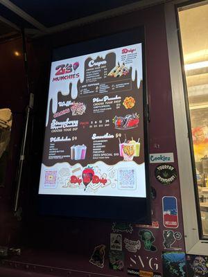 The menu